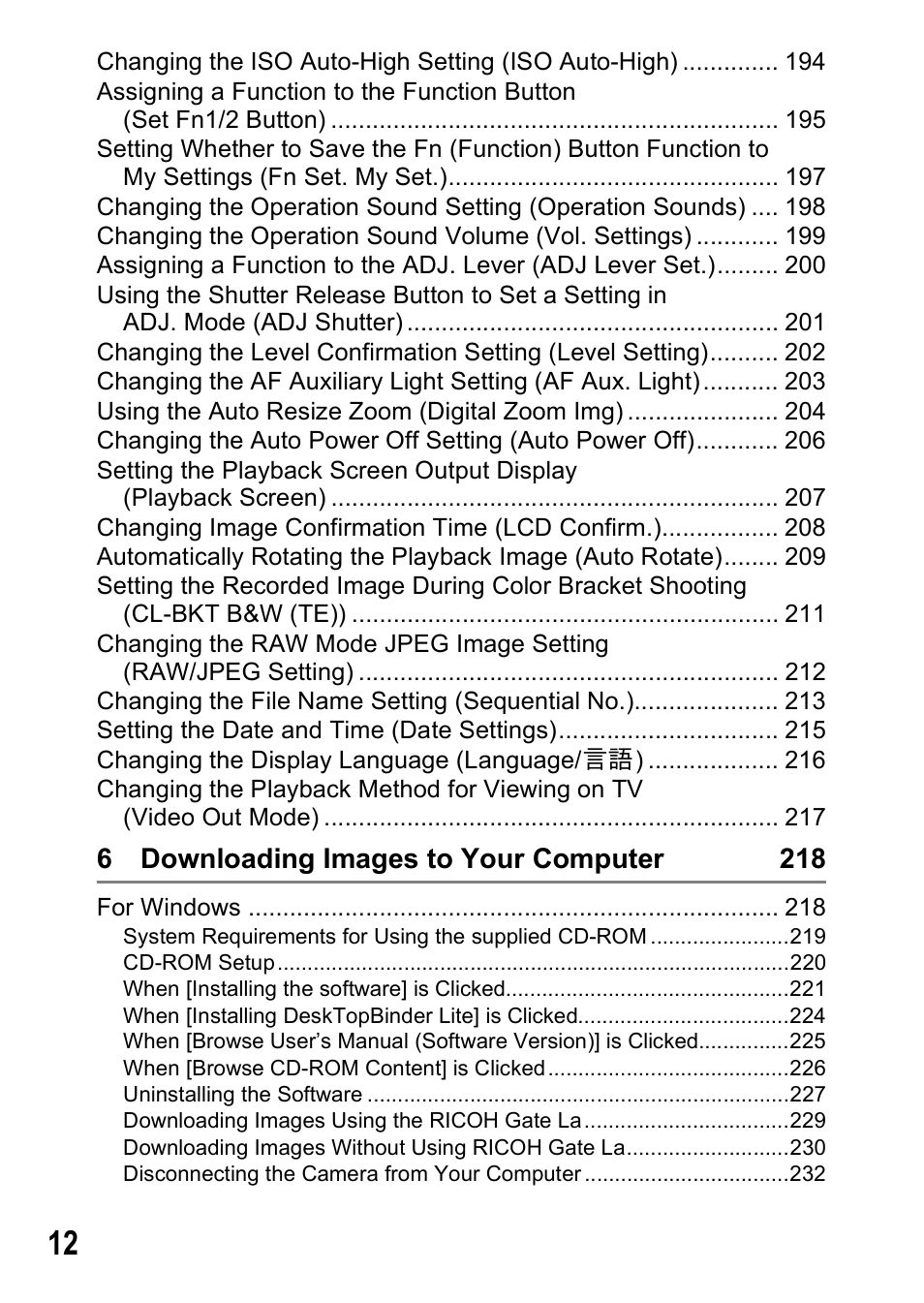 Ricoh GX200 VF KIT User Manual | Page 14 / 266