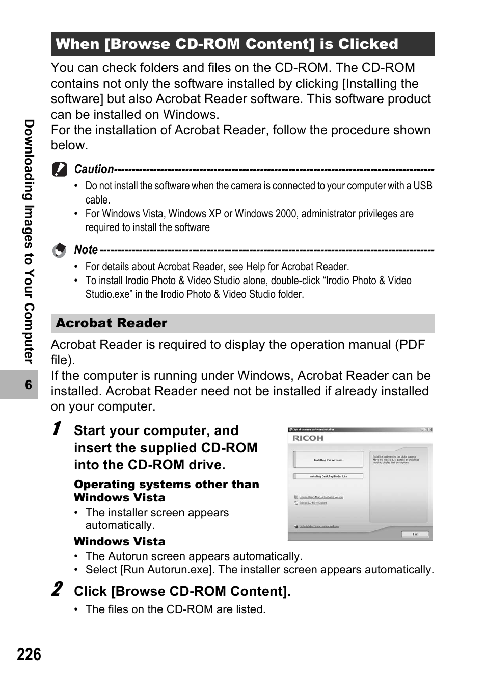 When [browse cd-rom content] is clicked | Ricoh GX200 VF KIT User Manual | Page 228 / 266