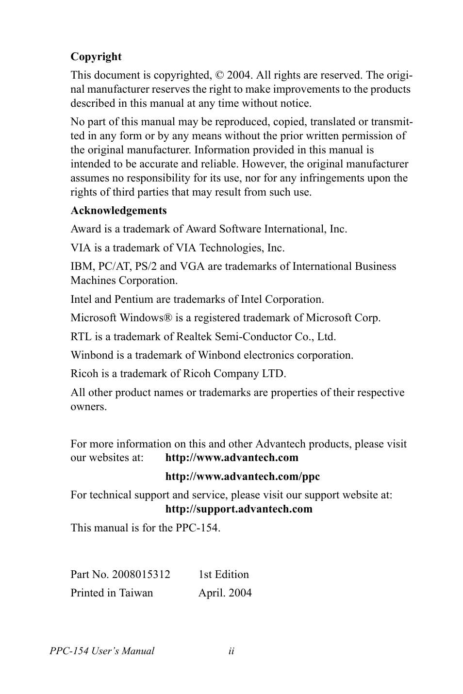 Ricoh PPC-154 User Manual | Page 2 / 70