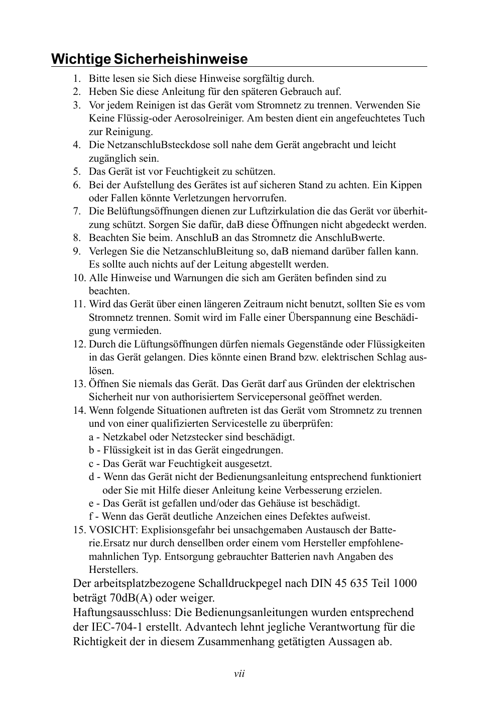 Wichtige sicherheishinweise | Ricoh PPC-154 User Manual | Page 7 / 70