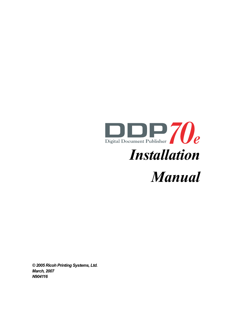 Ricoh 70E User Manual | 122 pages