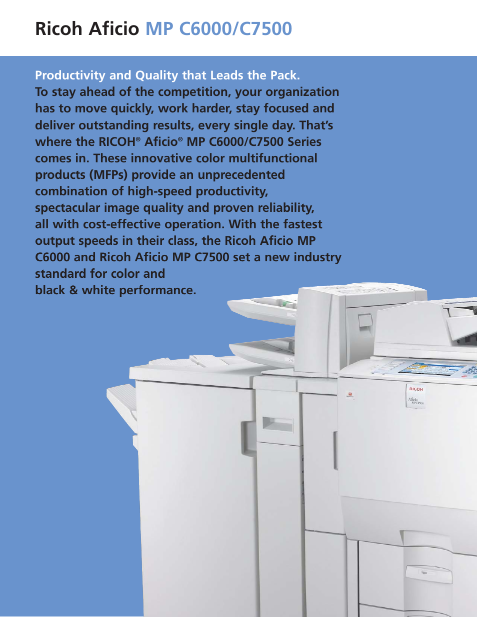 Ricoh Aficio MP C6000/C7500 User Manual | Page 2 / 6