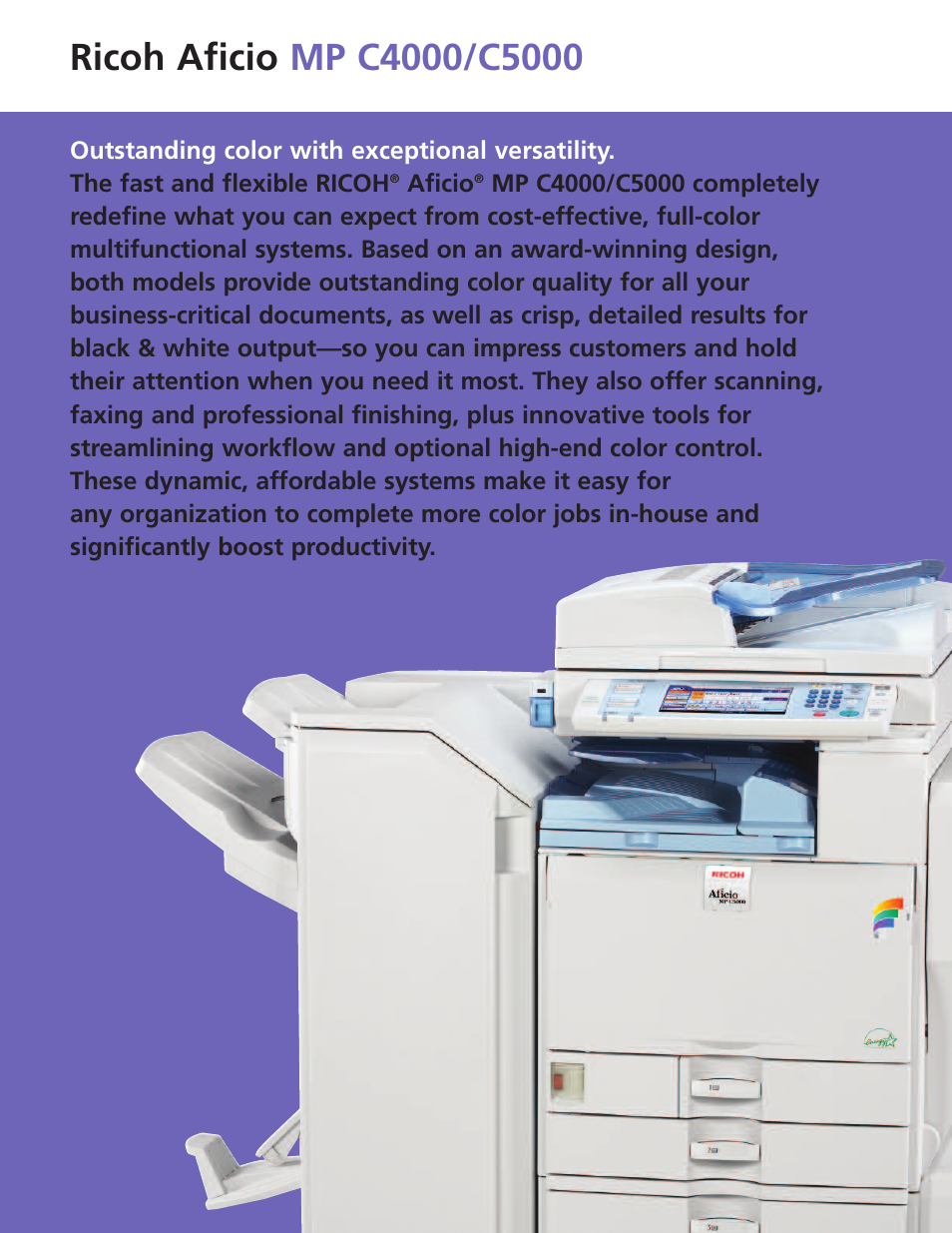 Ricoh Aficio MP C4000 User Manual | Page 2 / 8