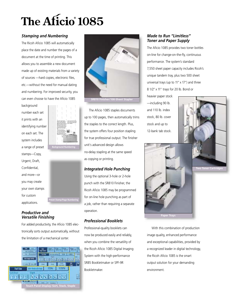The 1085 | Ricoh Aficio 1085 User Manual | Page 6 / 14