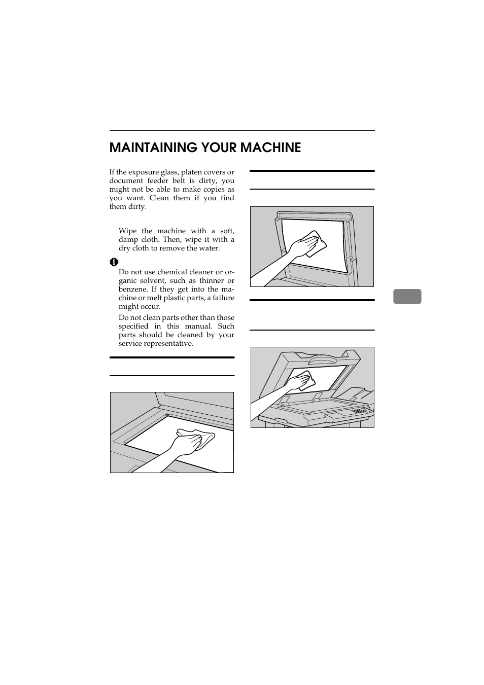 Maintaining your machine, 5maintaining your machine | Ricoh 450 User Manual | Page 185 / 209