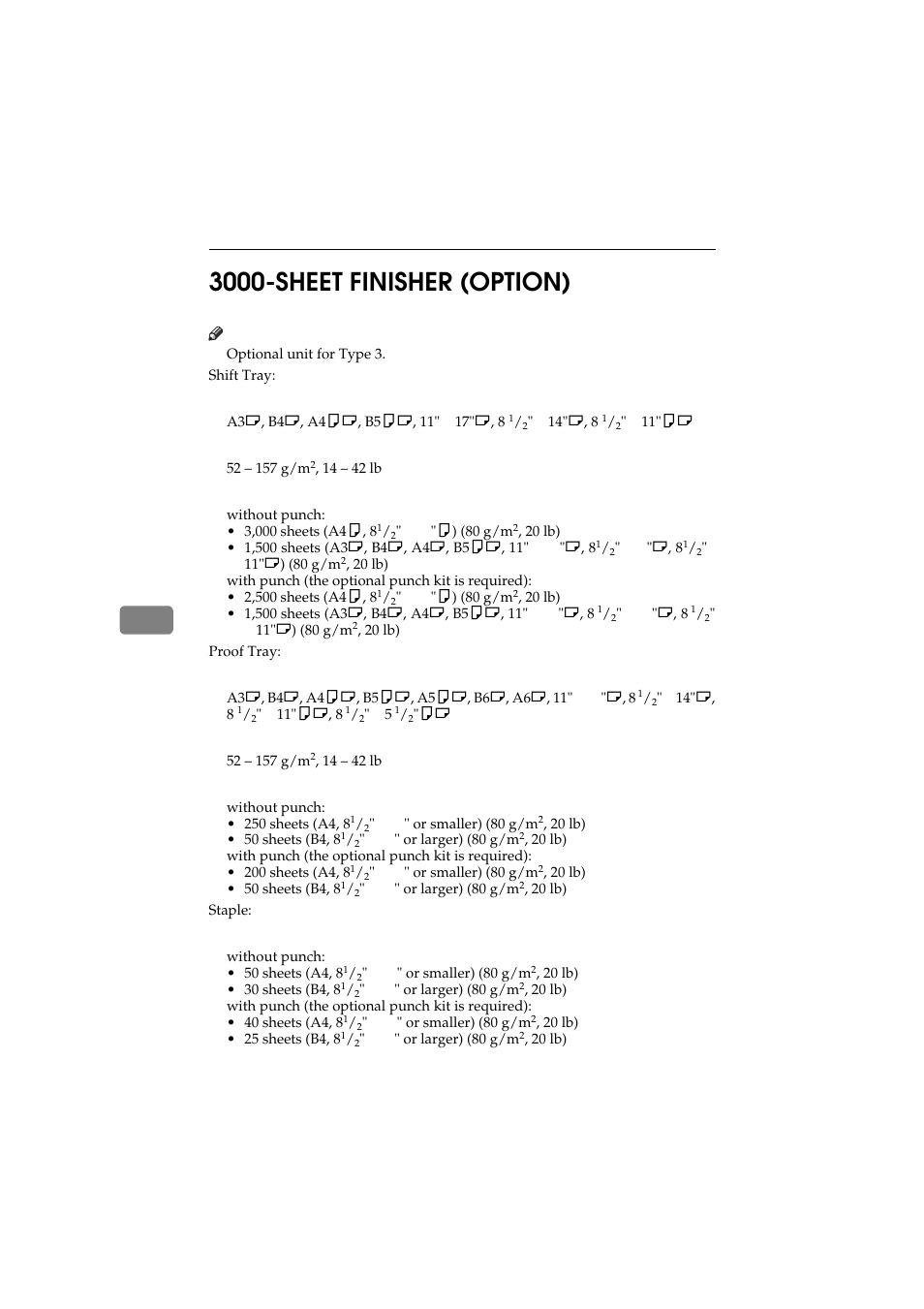 3000-sheet finisher (option) | Ricoh 450 User Manual | Page 196 / 209