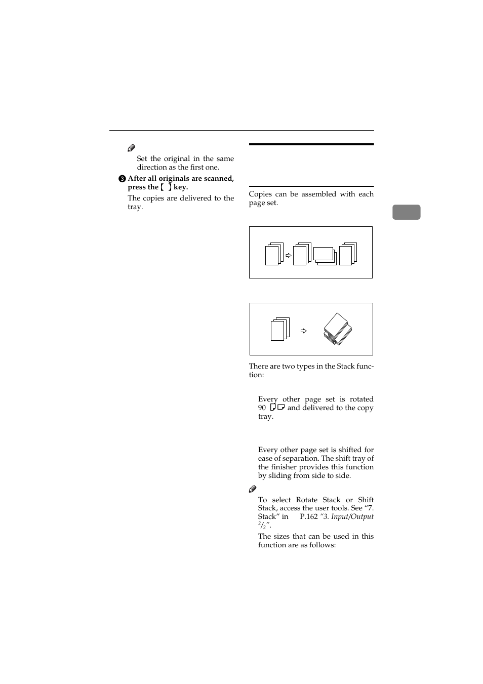 Stacking | Ricoh 450 User Manual | Page 63 / 209