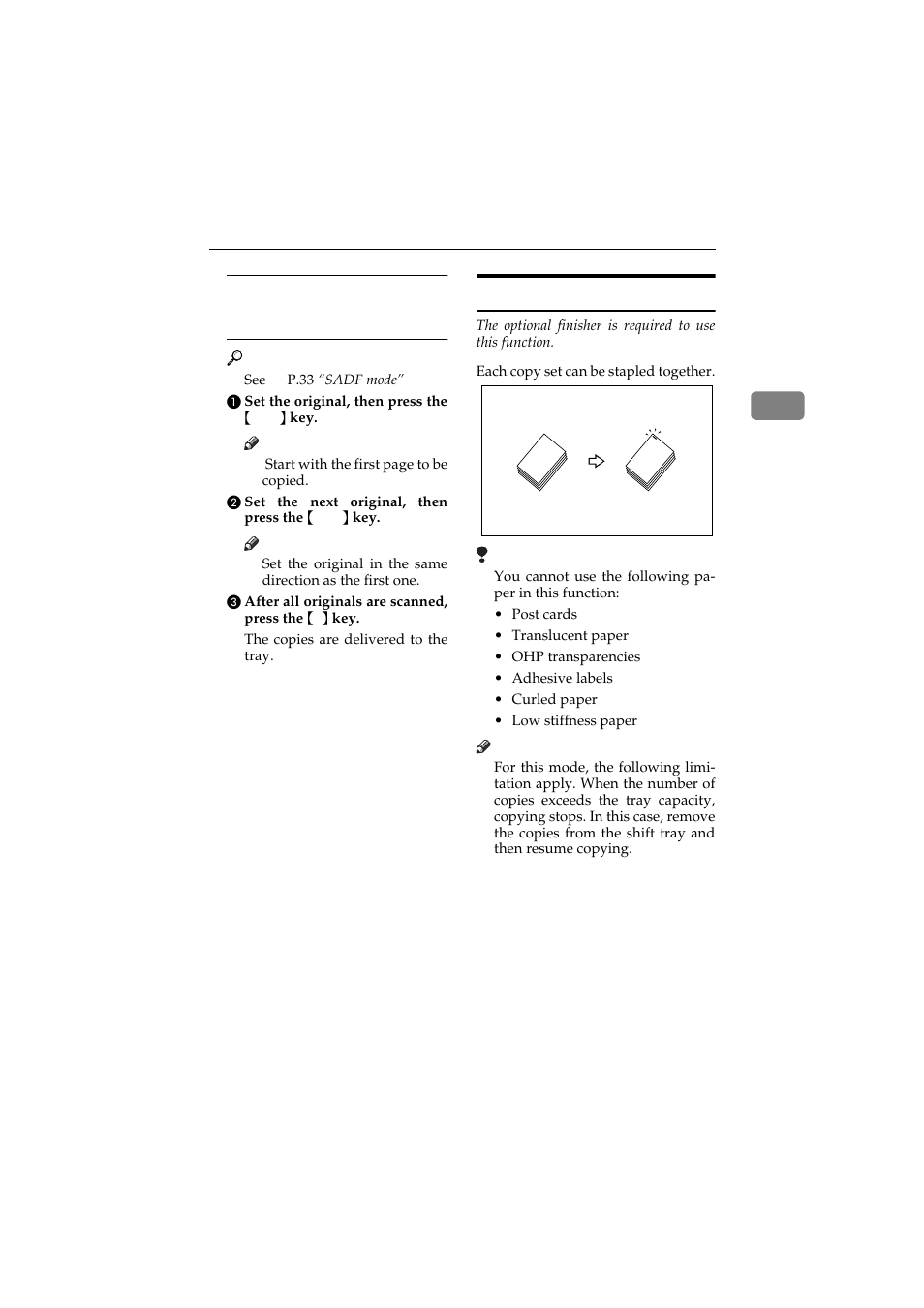 Staple | Ricoh 450 User Manual | Page 65 / 209