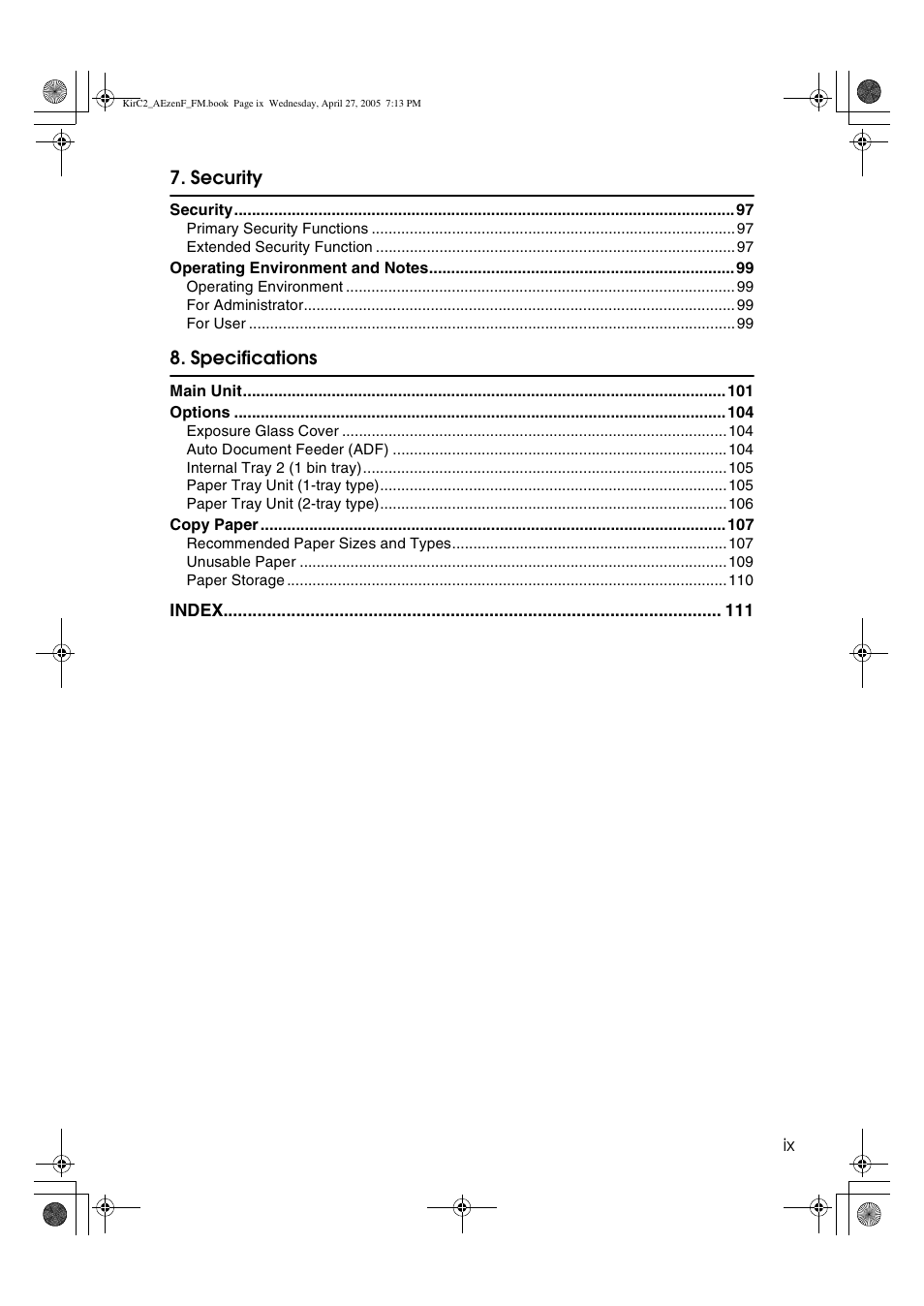 Ricoh Aficio DSm616 User Manual | Page 11 / 128