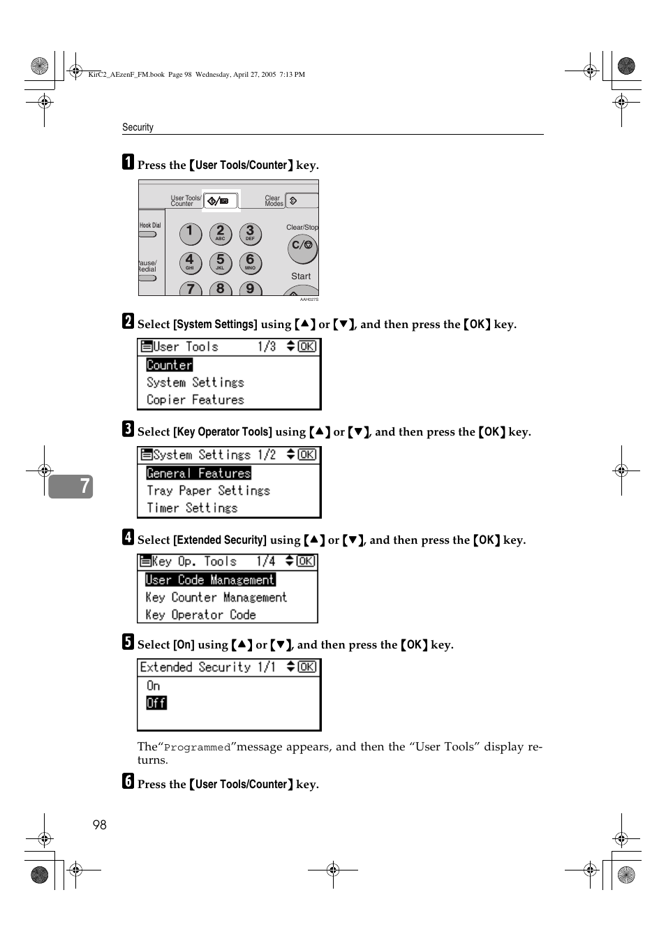 Ricoh Aficio DSm616 User Manual | Page 110 / 128