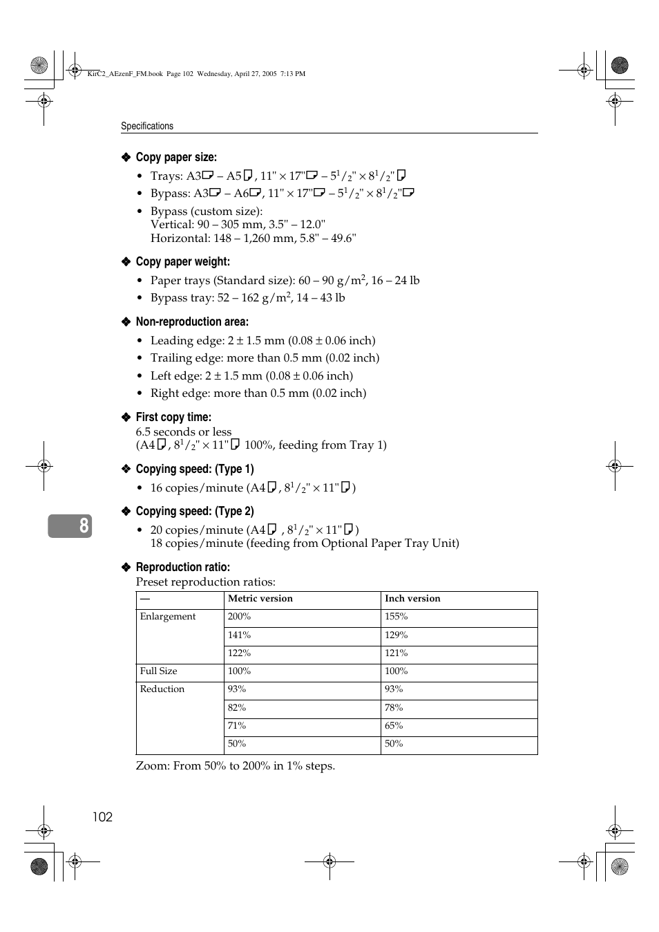 Ricoh Aficio DSm616 User Manual | Page 114 / 128