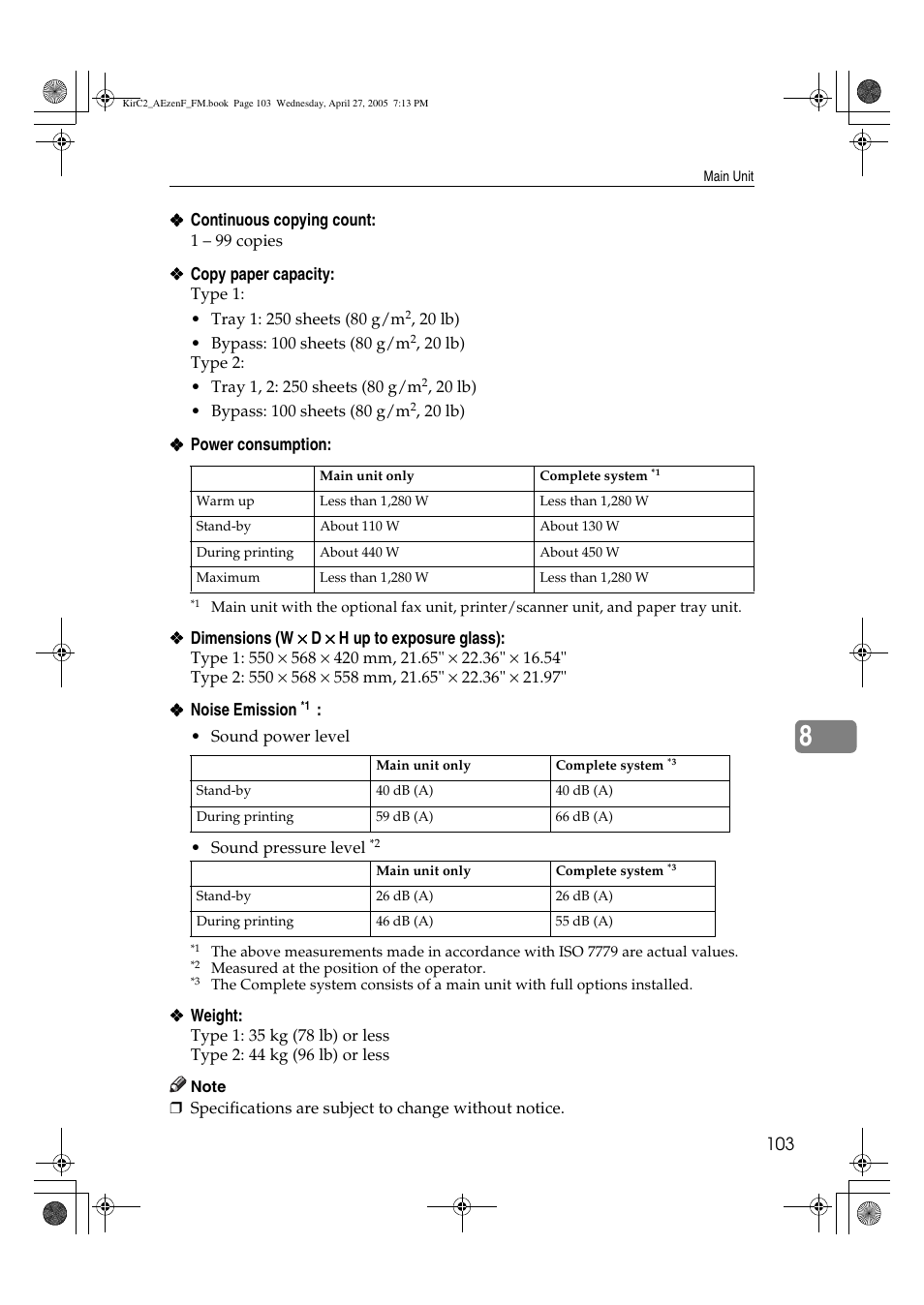 Ricoh Aficio DSm616 User Manual | Page 115 / 128