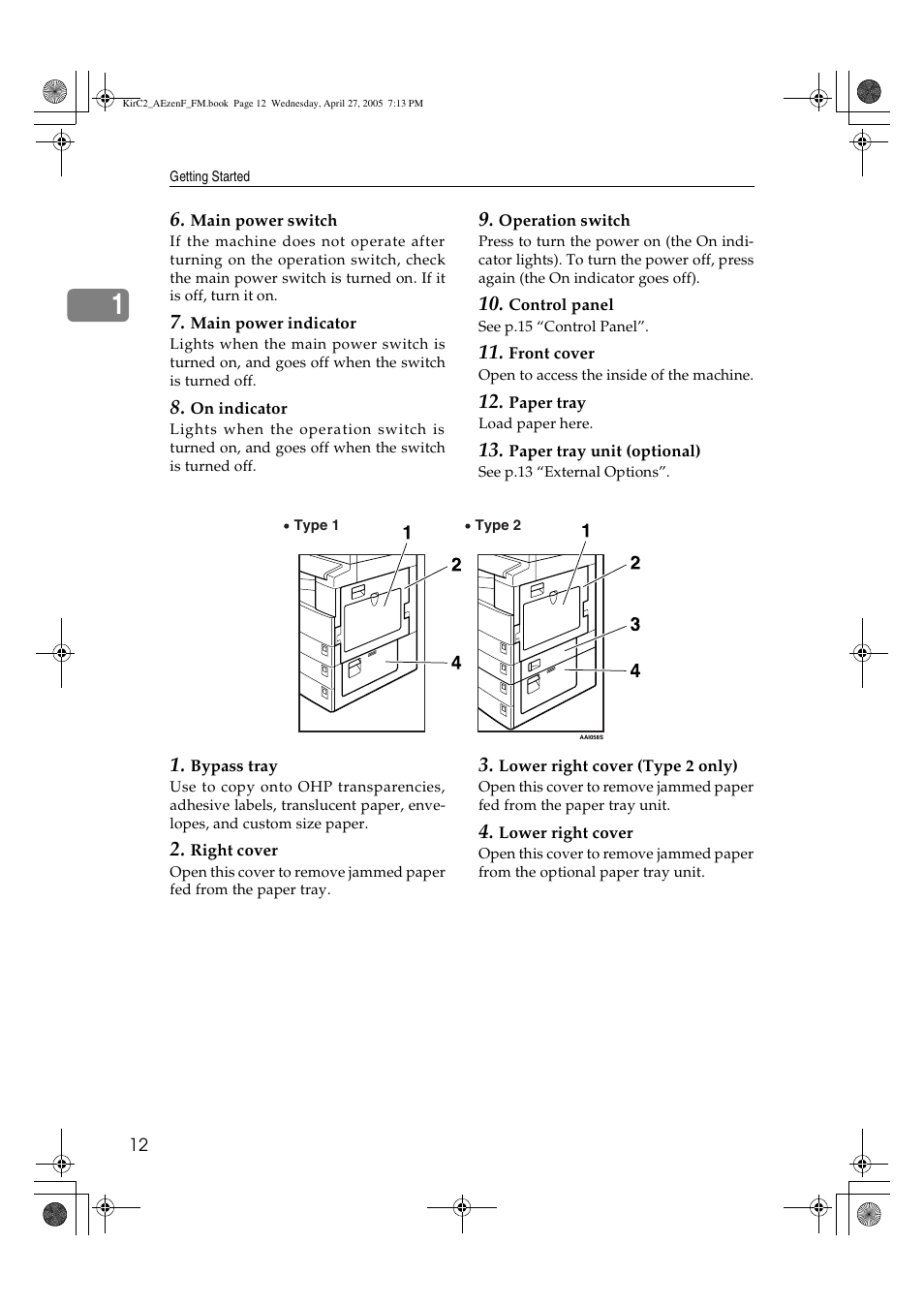 Ricoh Aficio DSm616 User Manual | Page 24 / 128