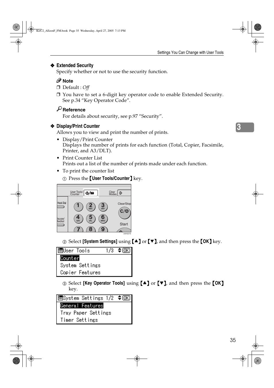 Ricoh Aficio DSm616 User Manual | Page 47 / 128