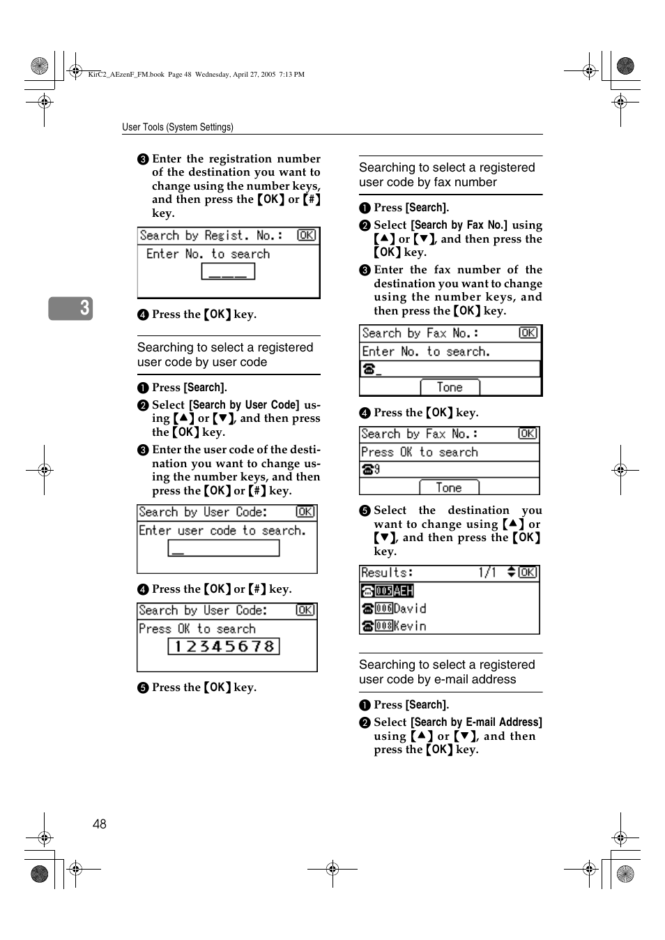 Ricoh Aficio DSm616 User Manual | Page 60 / 128