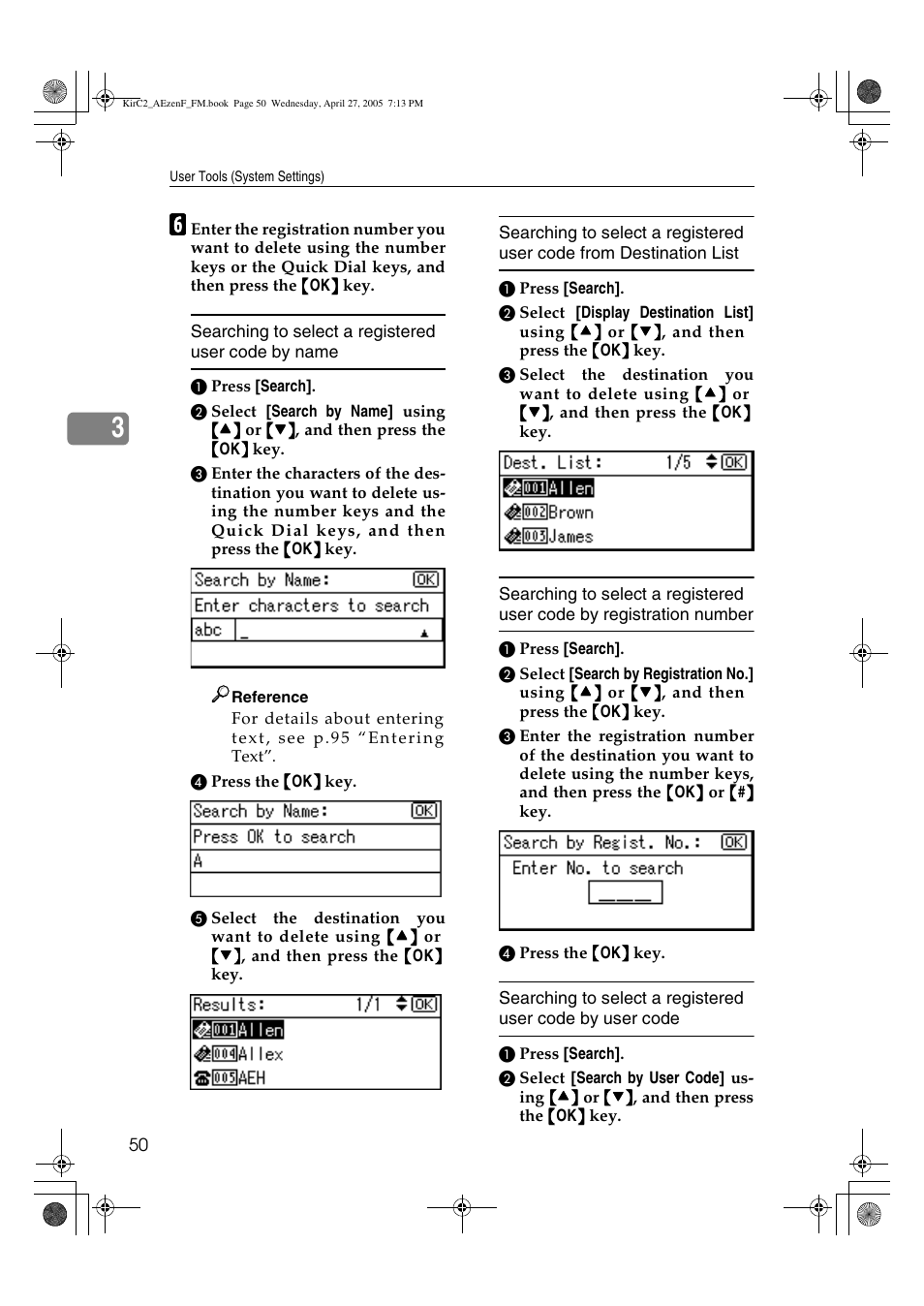 Ricoh Aficio DSm616 User Manual | Page 62 / 128