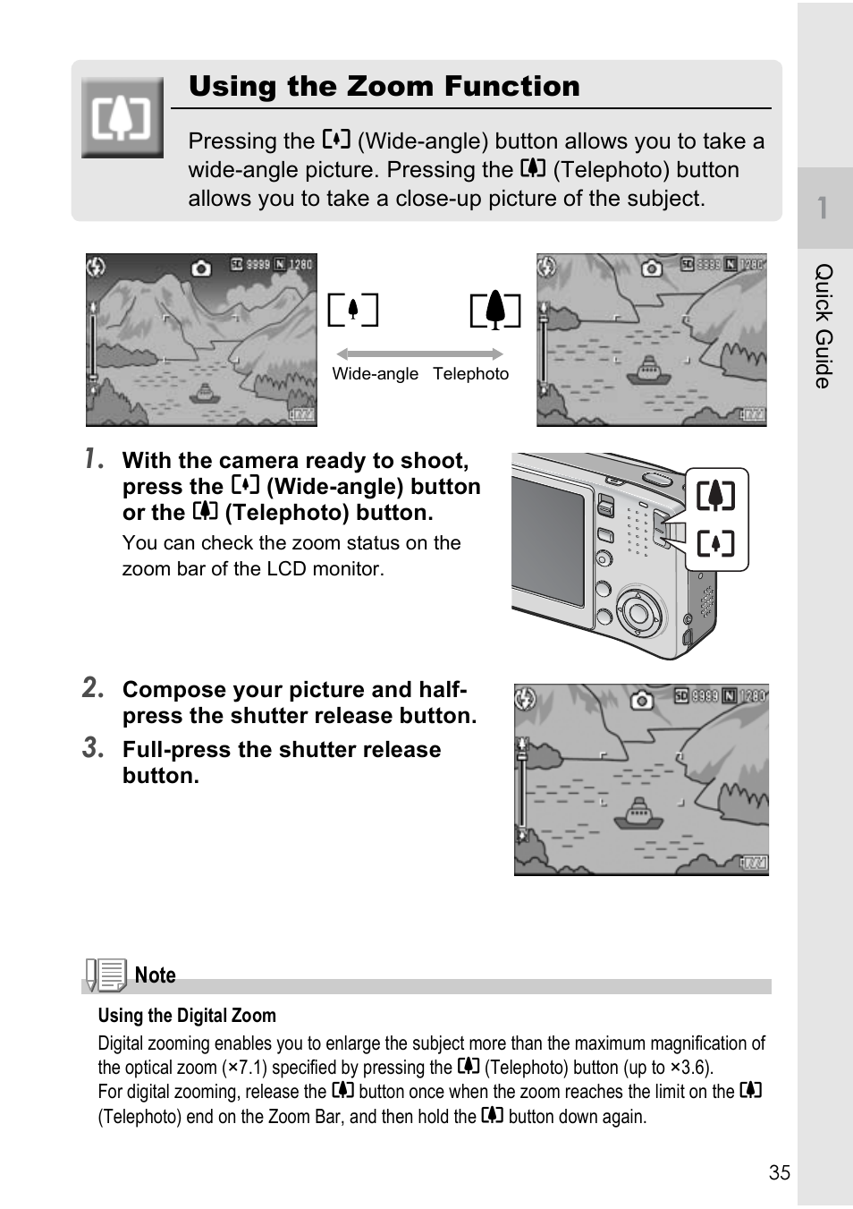 Using the zoom function | Ricoh CAPLIO R4 User Manual | Page 37 / 188