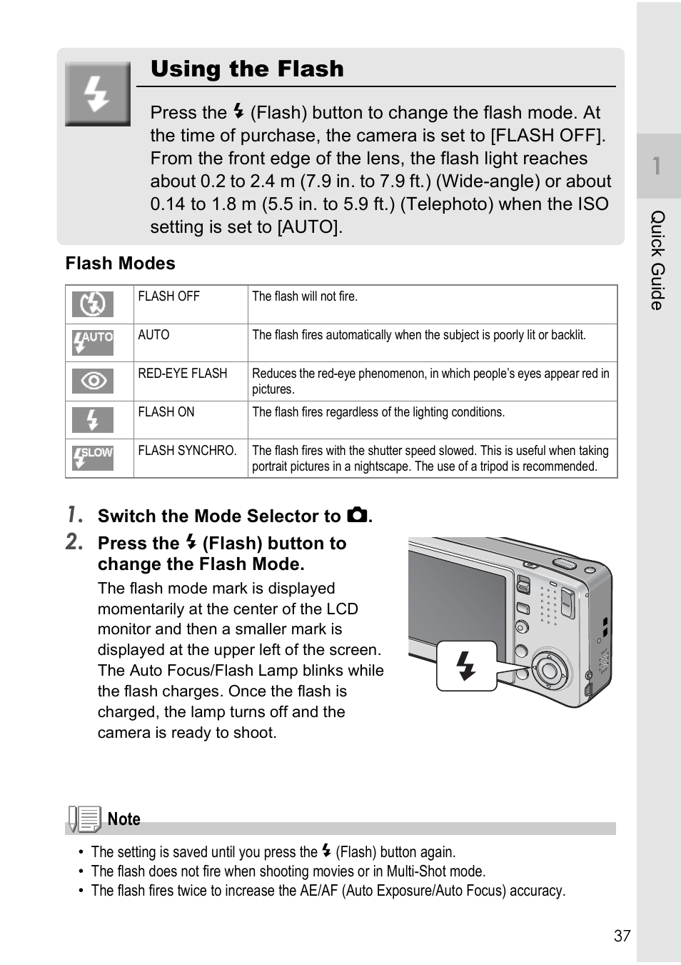 Using the flash | Ricoh CAPLIO R4 User Manual | Page 39 / 188