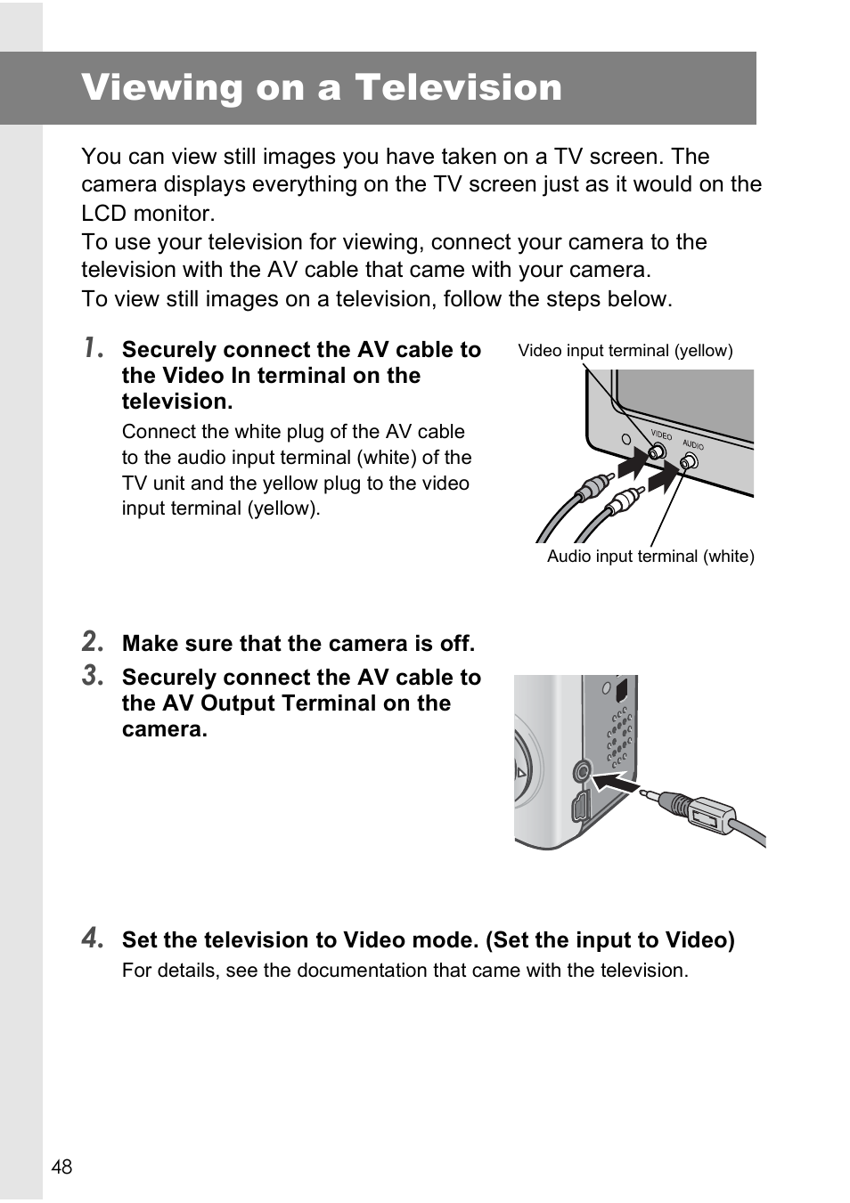 Viewing on a television | Ricoh CAPLIO R4 User Manual | Page 50 / 188