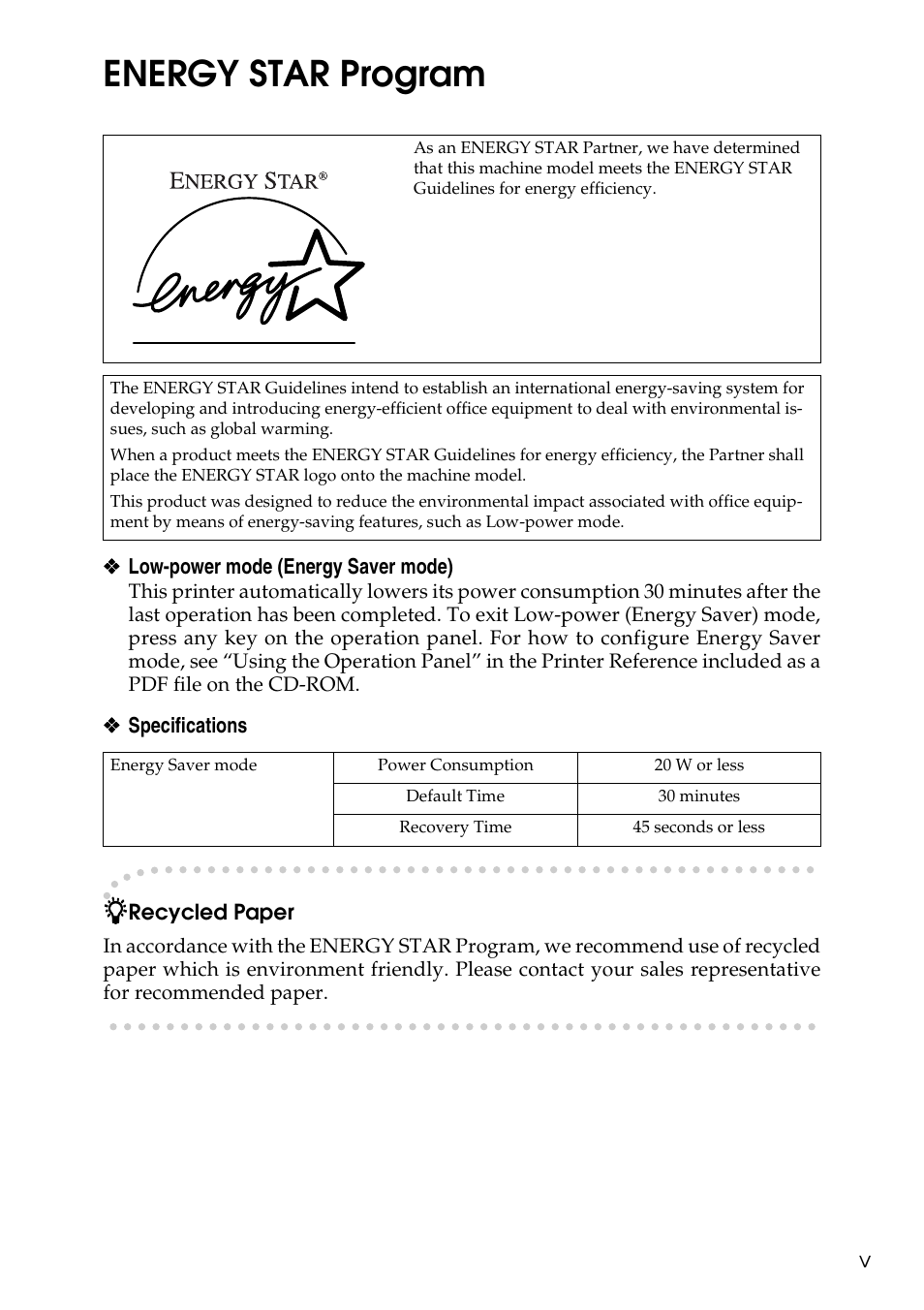 Energy star program | Ricoh Aficio AP3200 User Manual | Page 11 / 102