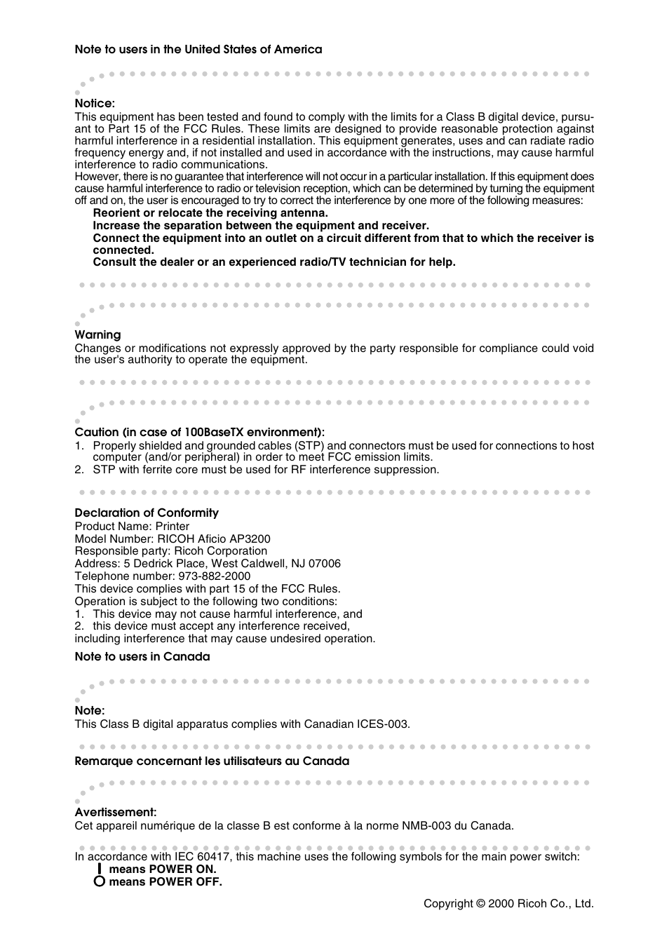 Ricoh Aficio AP3200 User Manual | Page 4 / 102