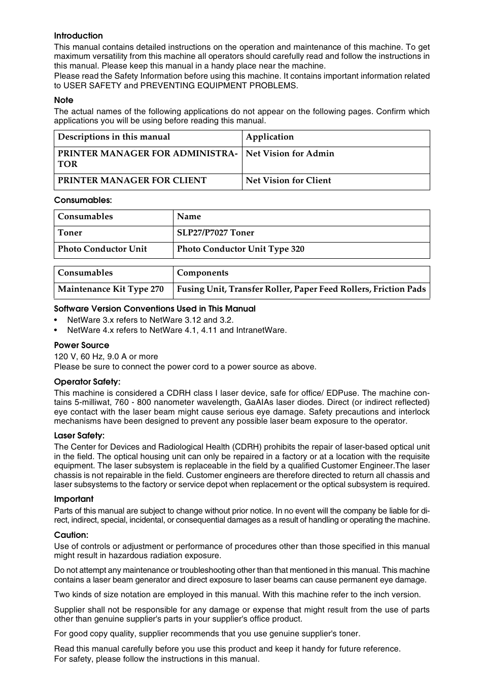 Ricoh Aficio AP3200 User Manual | Page 5 / 102