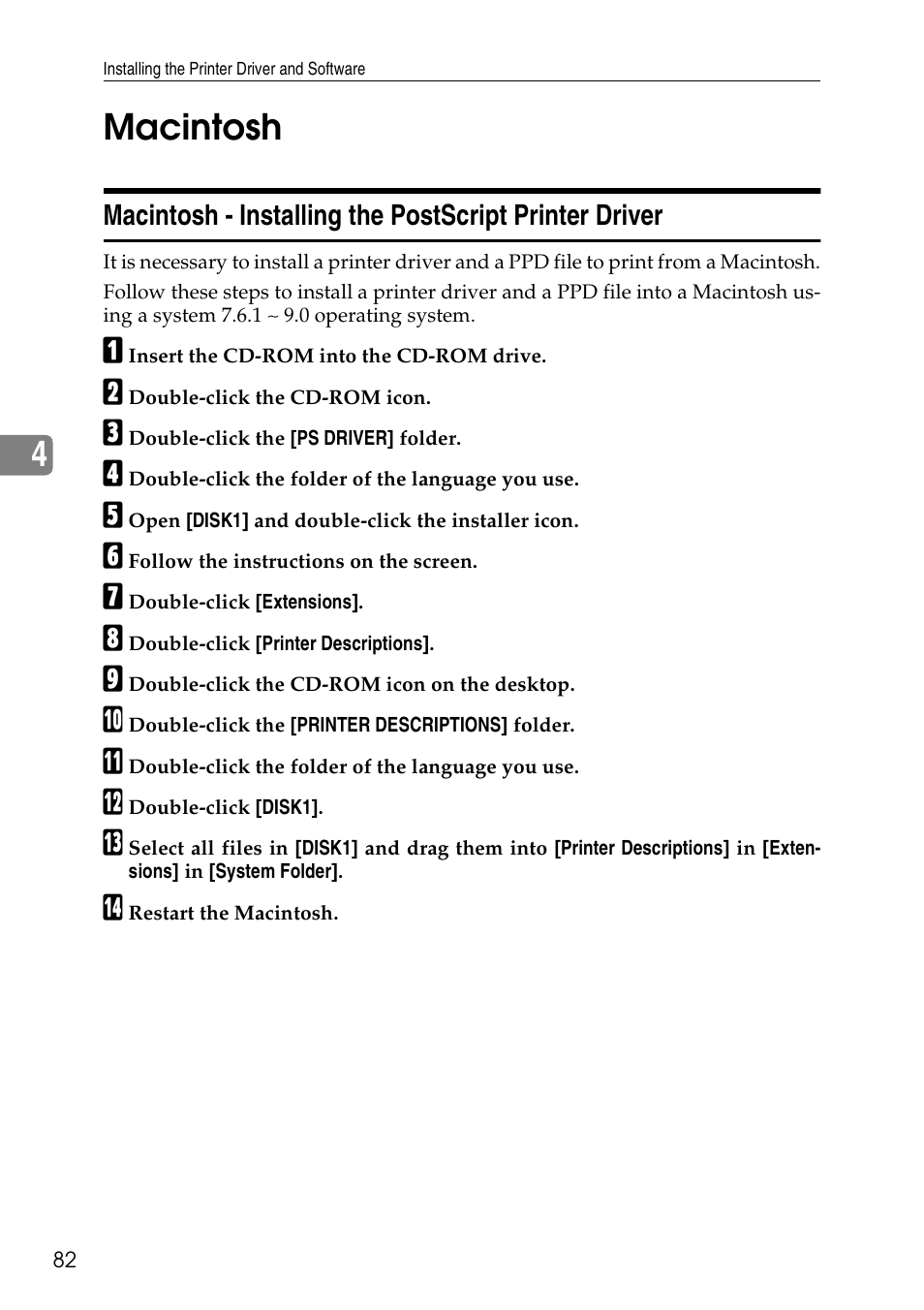 Macintosh, 4macintosh | Ricoh Aficio AP3200 User Manual | Page 98 / 102