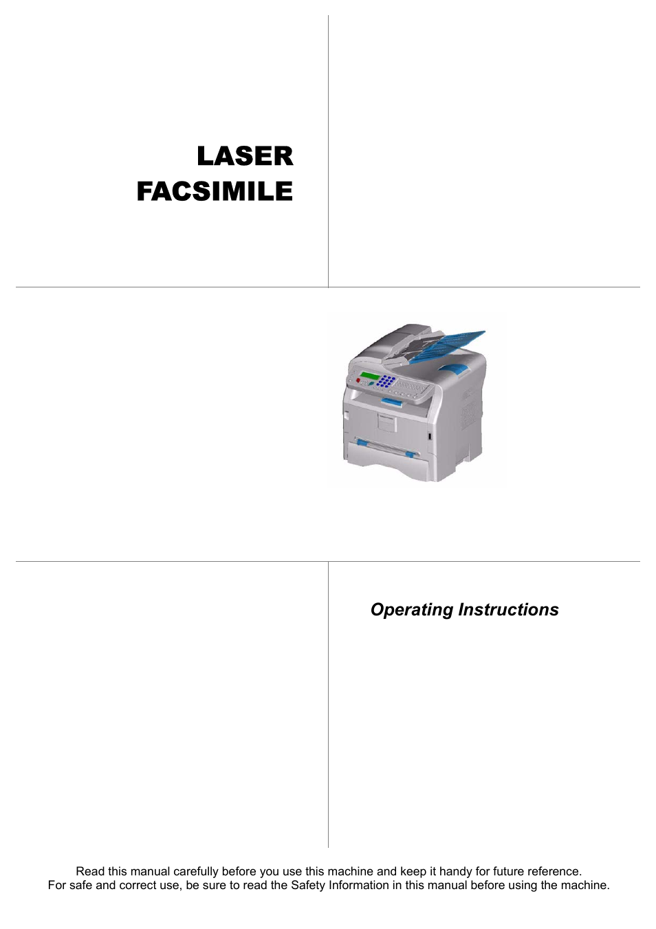 Ricoh LASER FACSIMILE User Manual | 59 pages