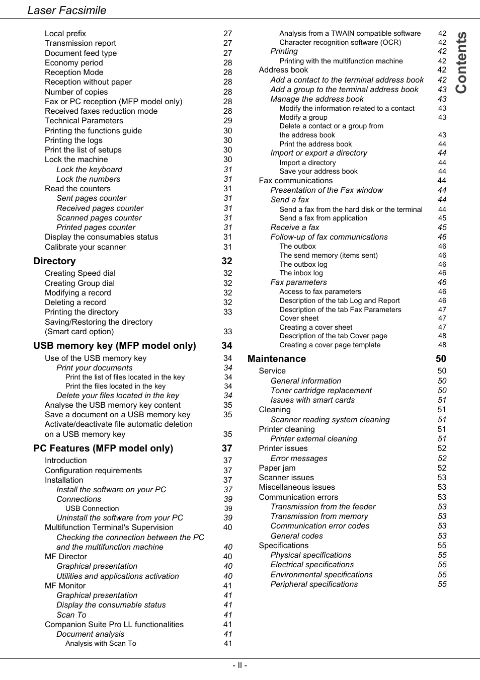 Ricoh LASER FACSIMILE User Manual | Page 3 / 59