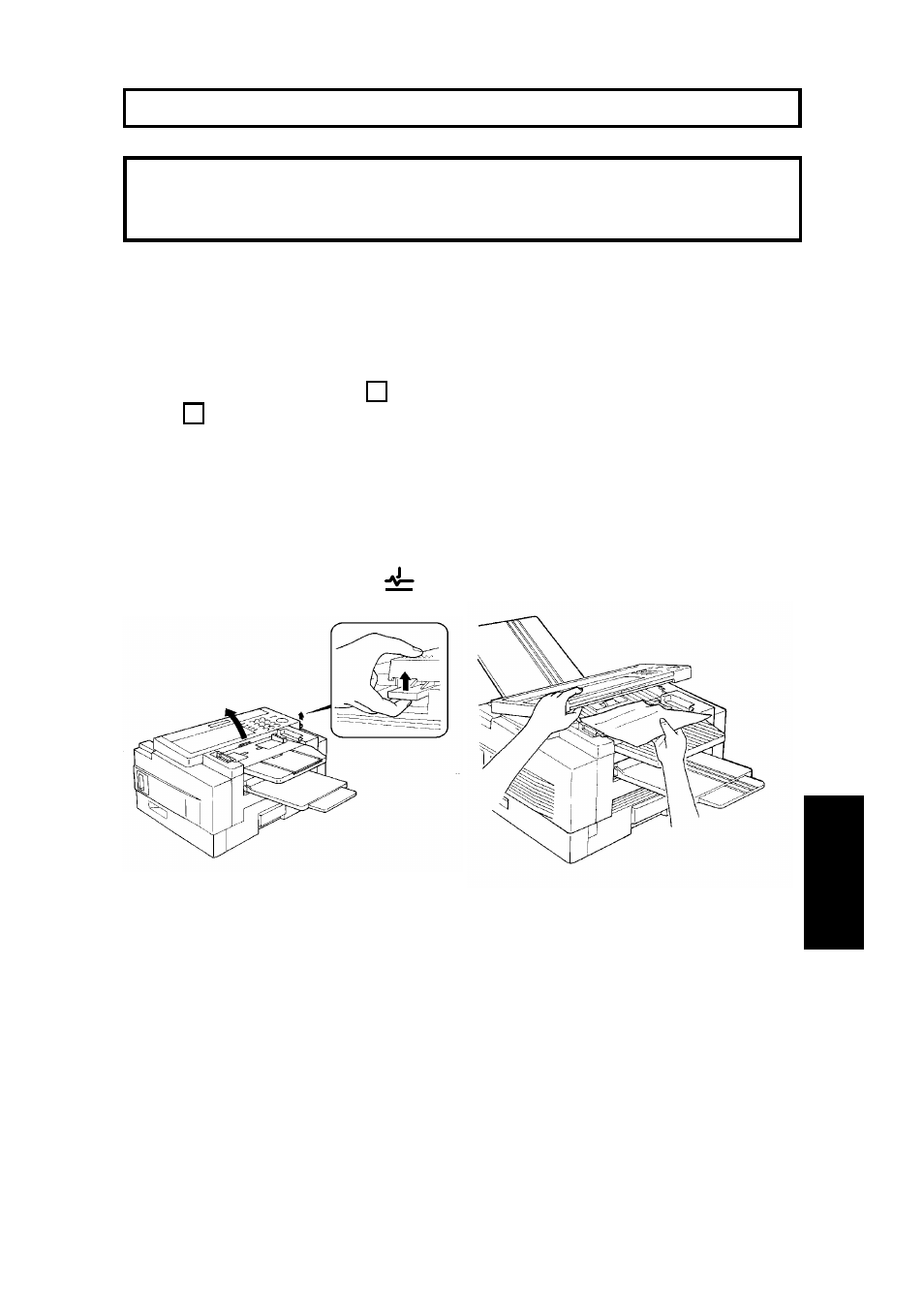 Solving problems, Document jams clearing a document jam | Ricoh FAX5600L User Manual | Page 227 / 269