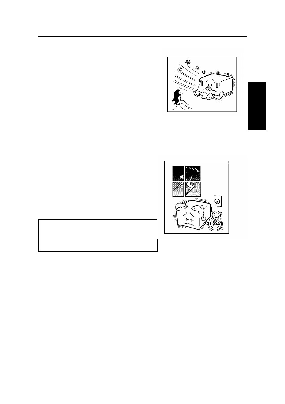Cold weather power-up, Thunderstorms | Ricoh FAX5600L User Manual | Page 29 / 269