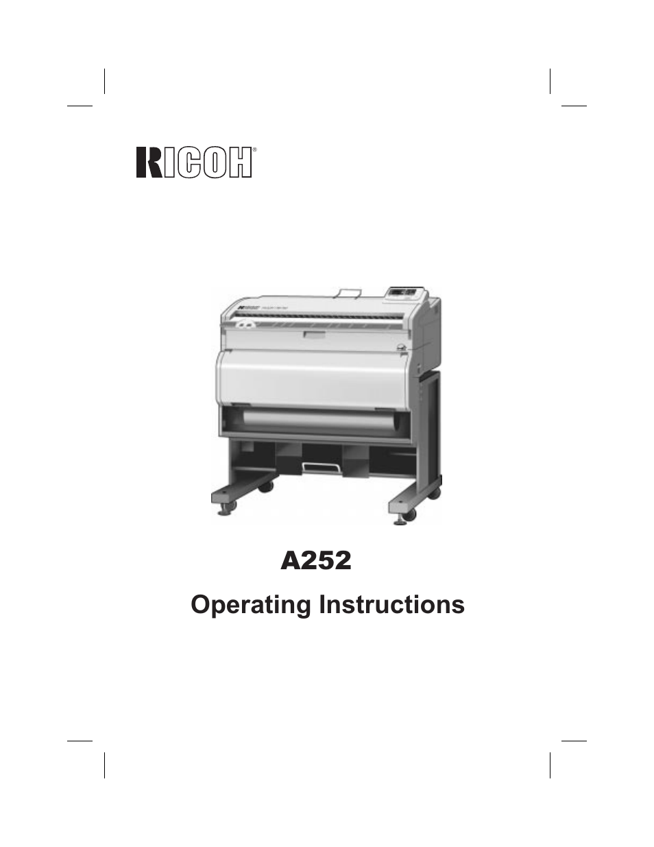 A252 operating instructions | Ricoh A251 User Manual | Page 77 / 151