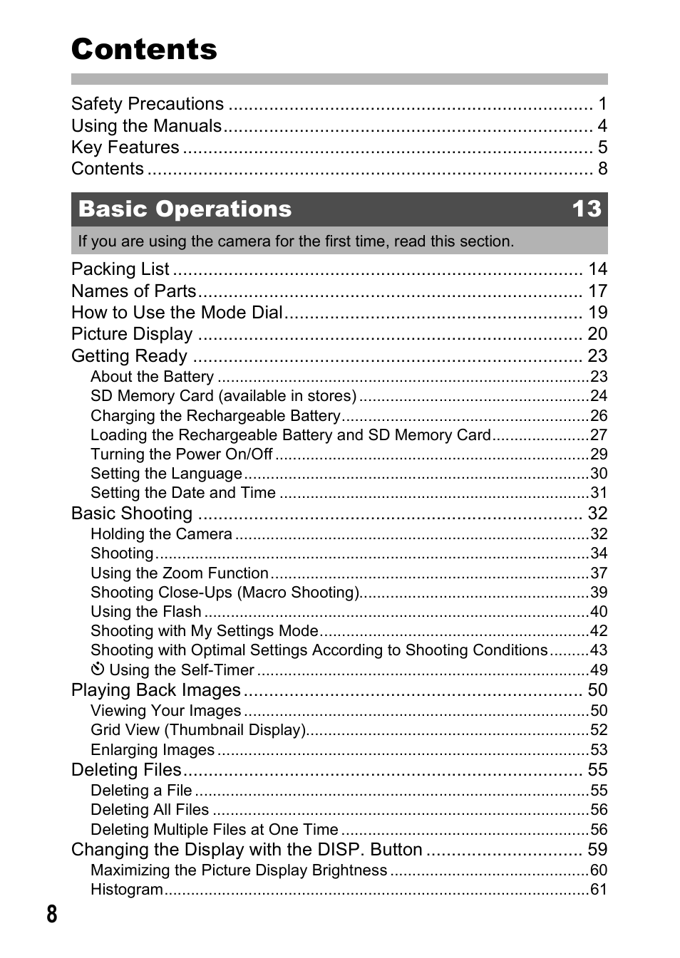 Ricoh R8 User Manual | Page 10 / 211