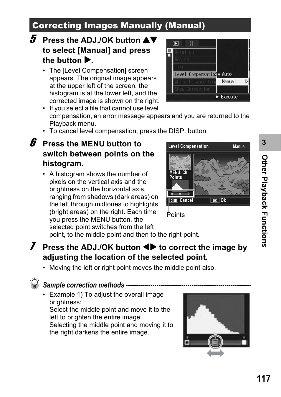 Correcting images manually (manual) | Ricoh R8 User Manual | Page 119 / 211