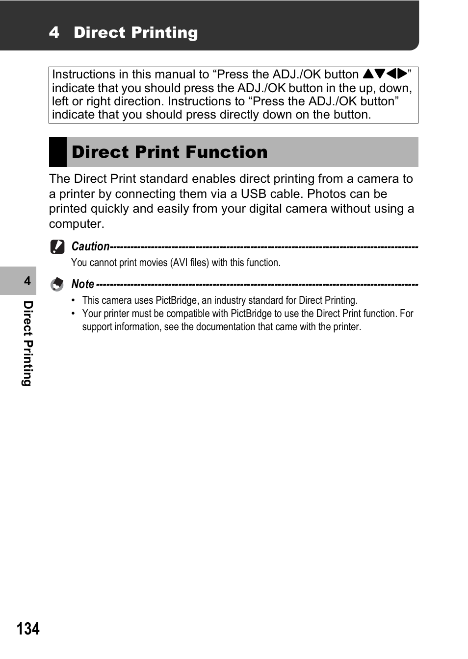 Direct print function, 4 direct printing | Ricoh R8 User Manual | Page 136 / 211