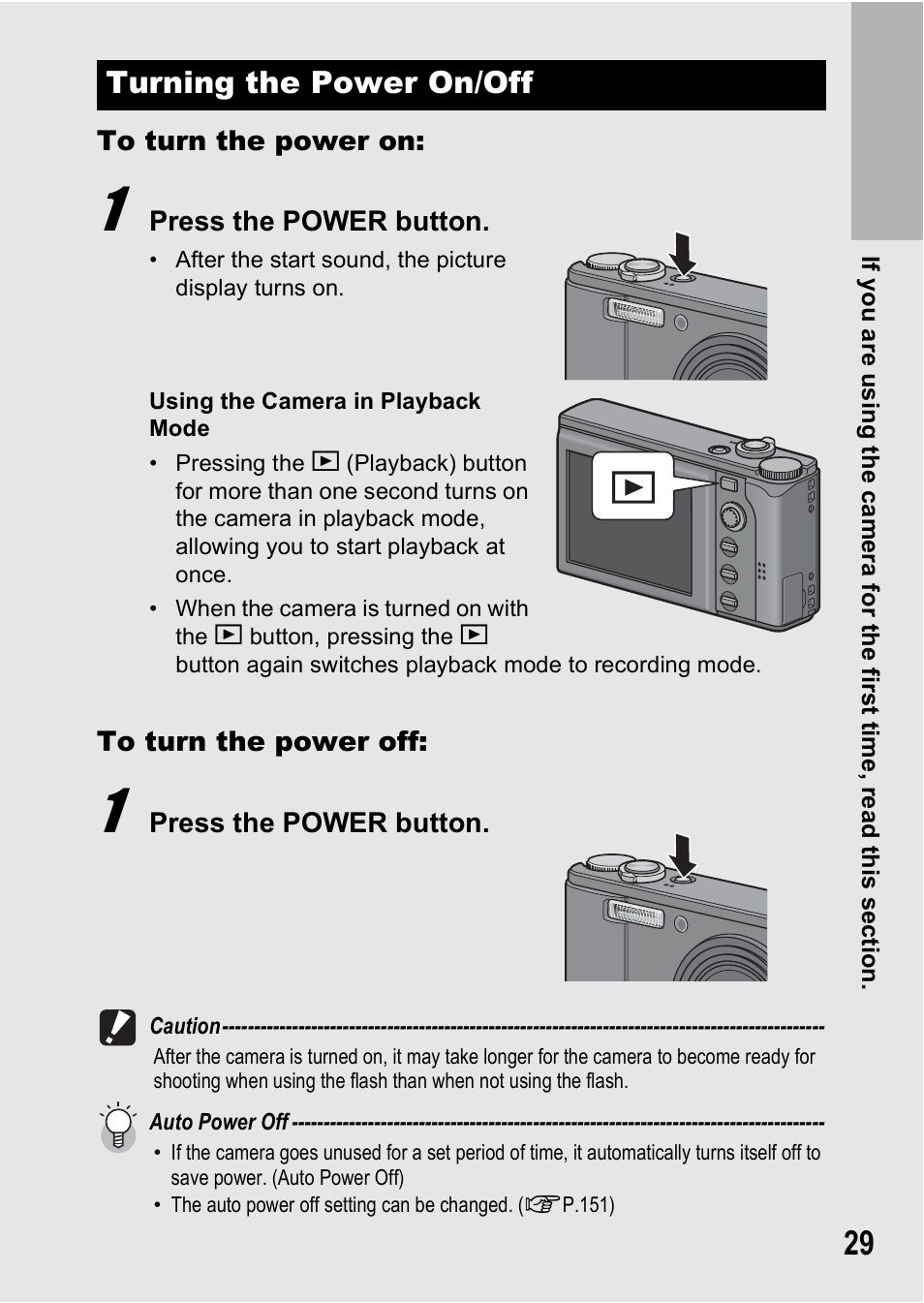 Turning the power on/off | Ricoh R8 User Manual | Page 31 / 211