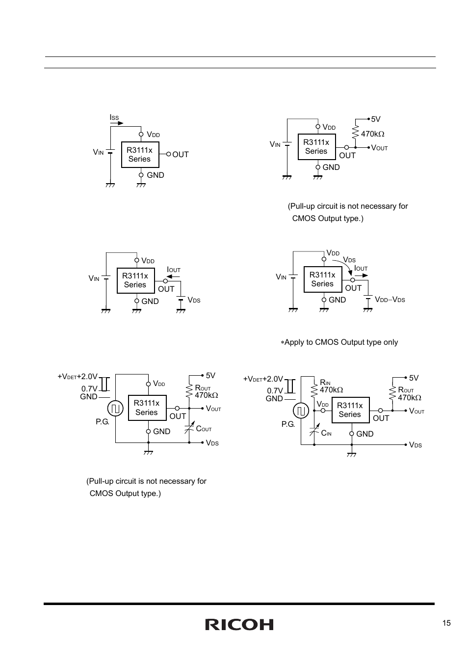 Test circuits, R3111x | Ricoh R3111x Series User Manual | Page 15 / 25