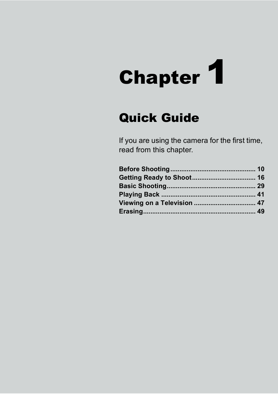 Chapter | Ricoh Caplio R2 User Manual | Page 11 / 172