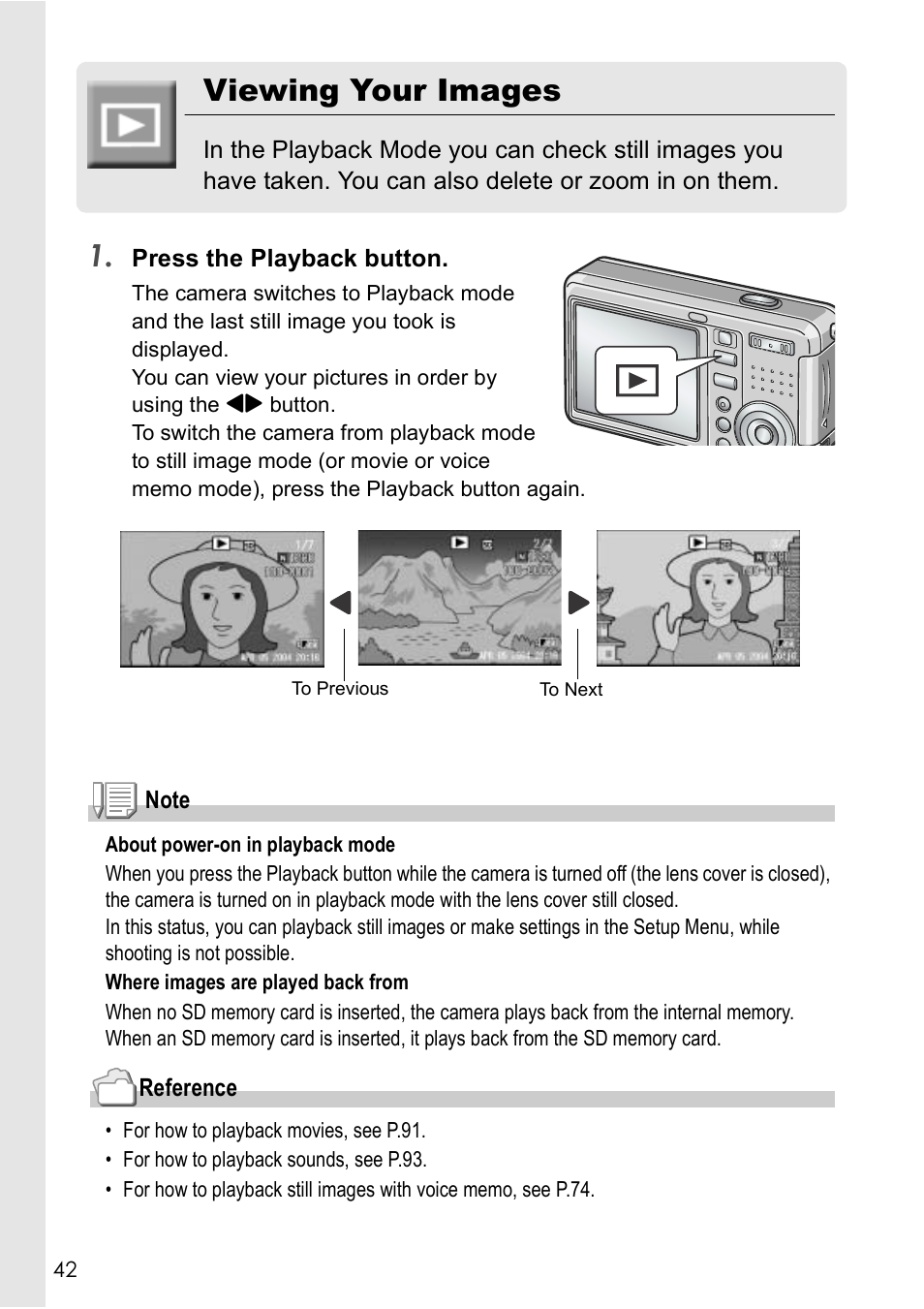 Viewing your images | Ricoh Caplio R2 User Manual | Page 44 / 172