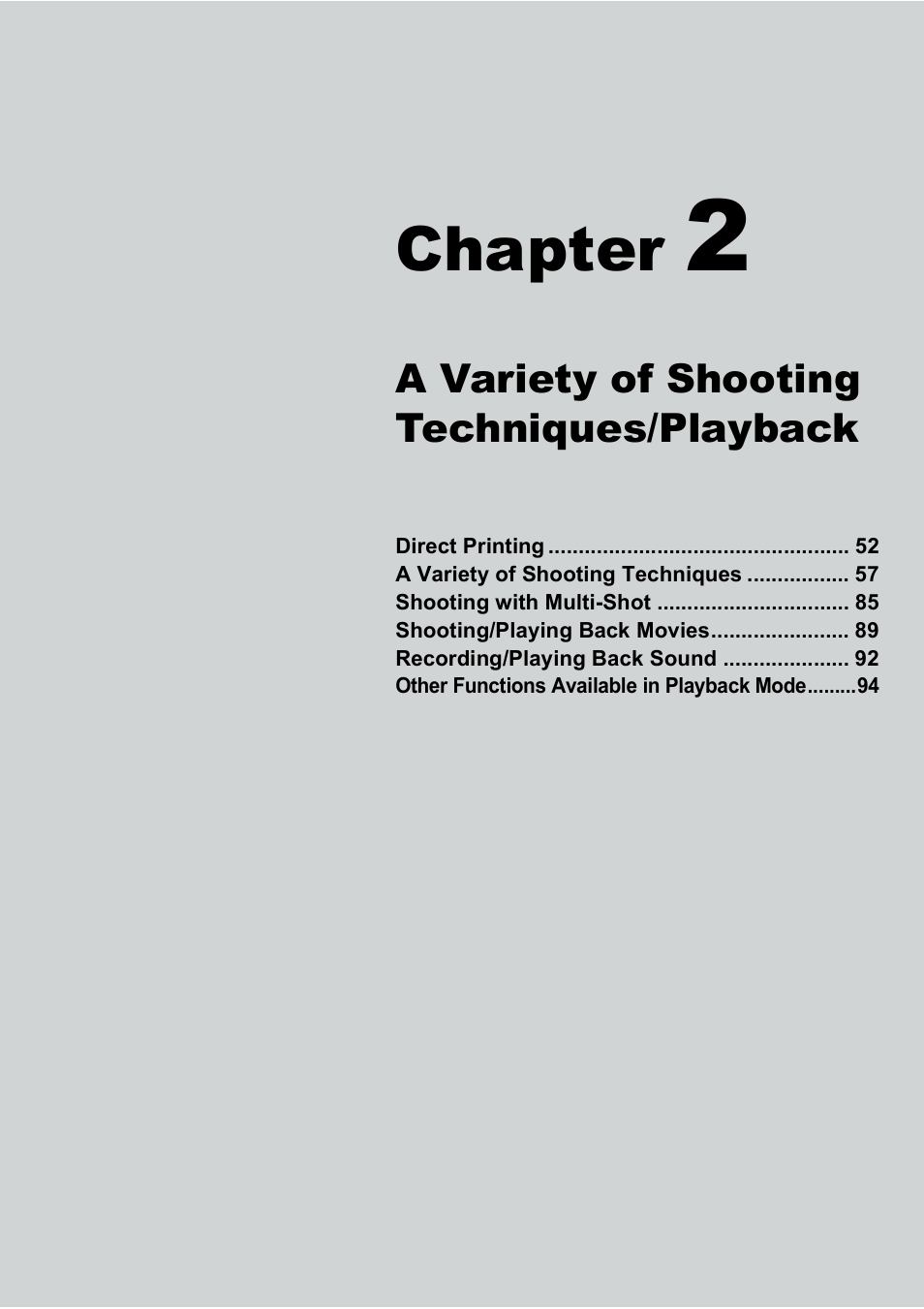Chapter | Ricoh Caplio R2 User Manual | Page 53 / 172