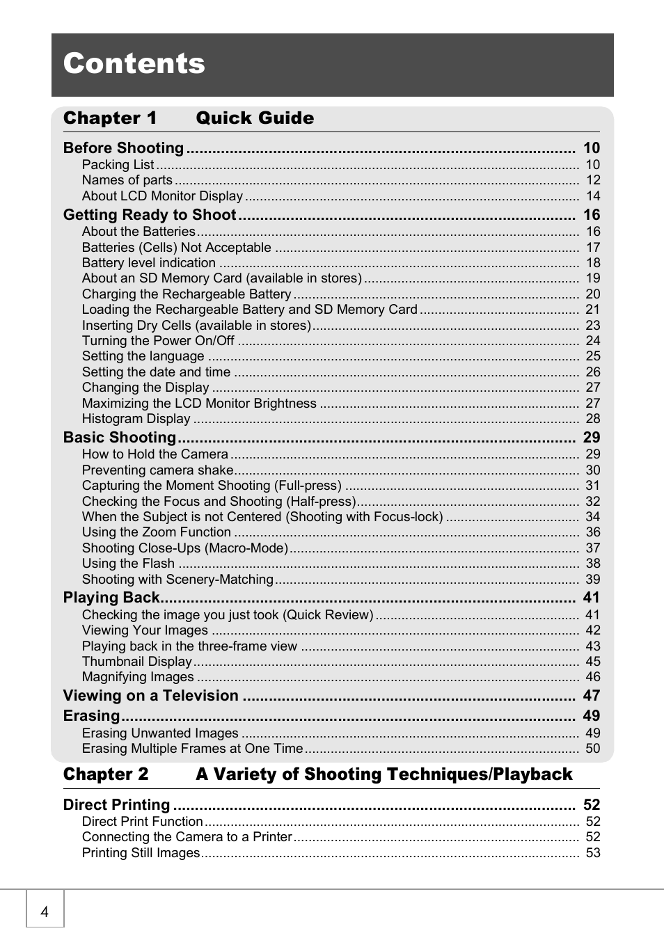 Ricoh Caplio R2 User Manual | Page 6 / 172