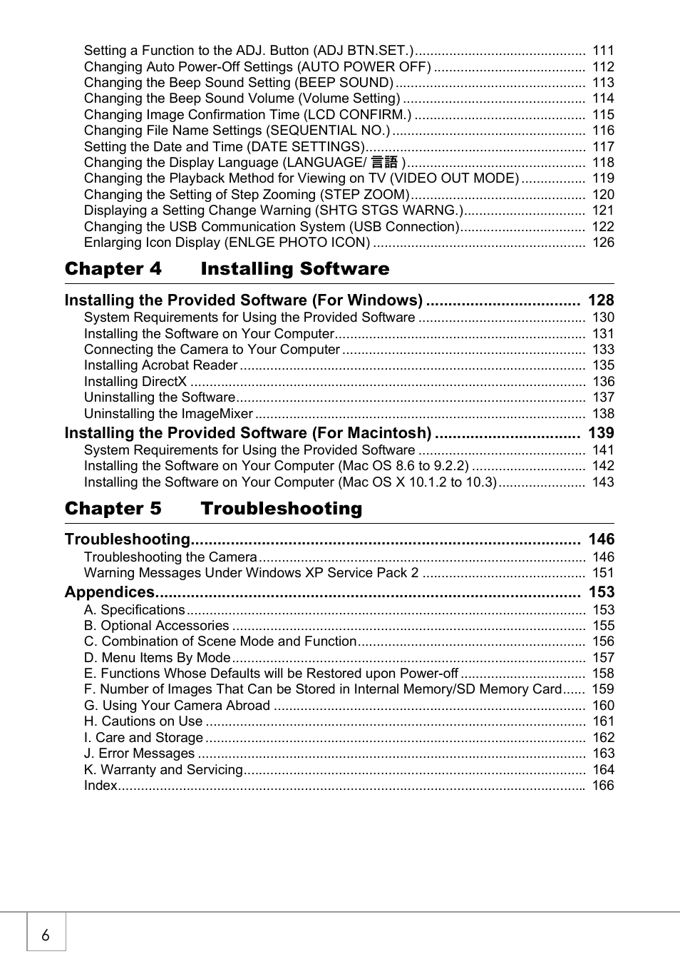 Ricoh Caplio R2 User Manual | Page 8 / 172