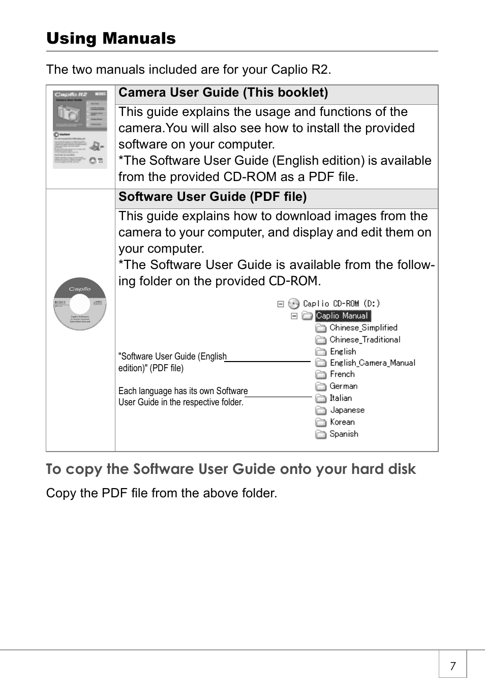 Using manuals | Ricoh Caplio R2 User Manual | Page 9 / 172
