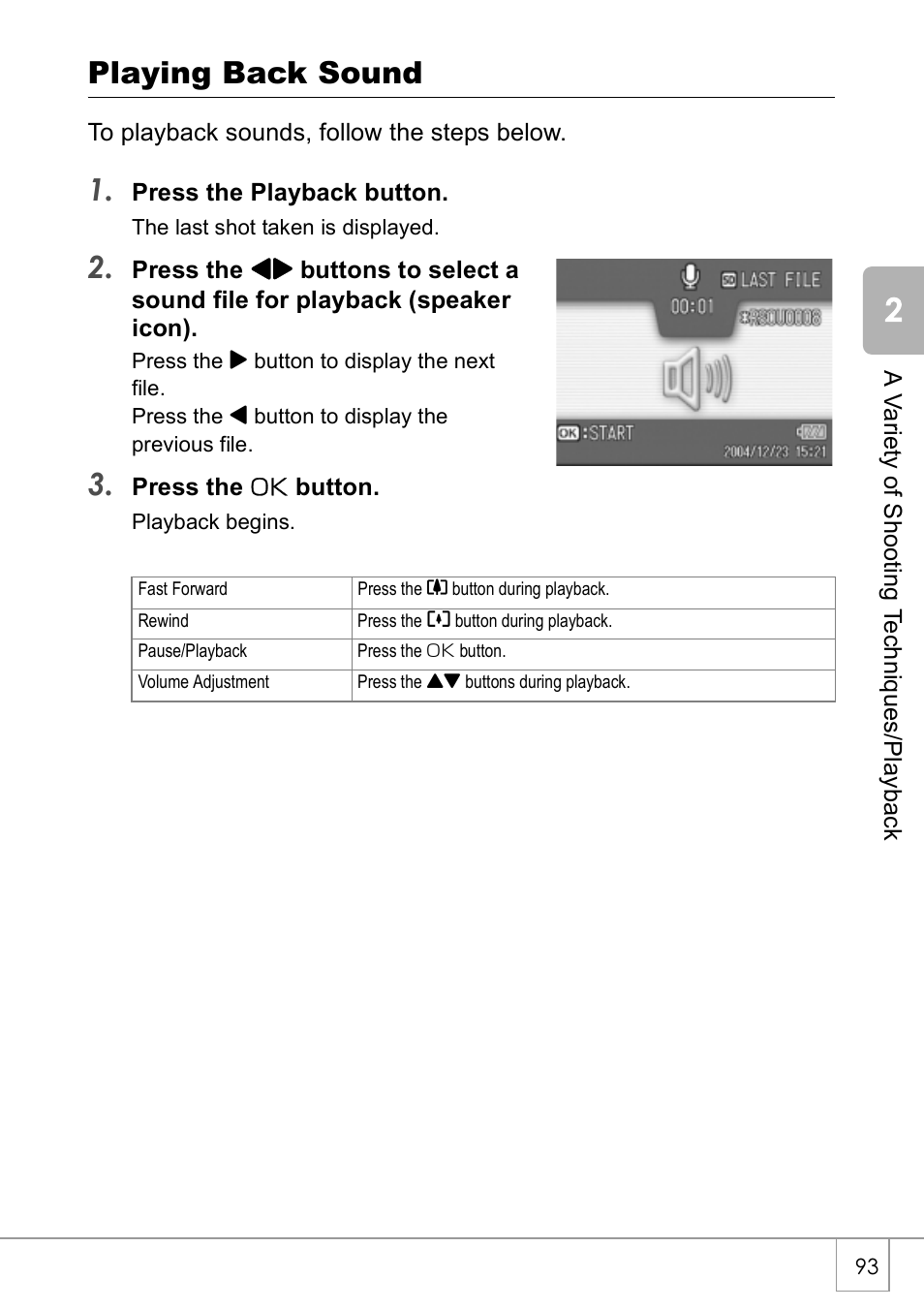 Playing back sound | Ricoh Caplio R2 User Manual | Page 95 / 172