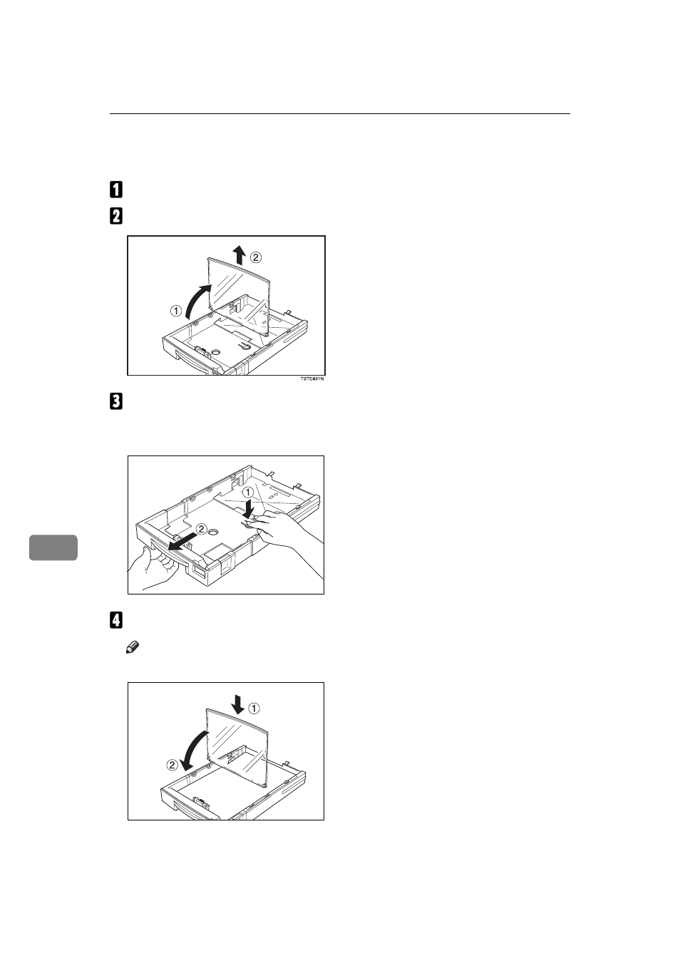Installing the main paper cassette, 8installing the main paper cassette | Ricoh H545 User Manual | Page 166 / 194