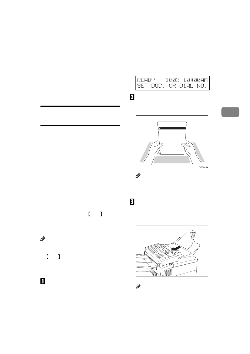 Memory transmission and immediate transmission, Memory transmission (memory indicator lit) | Ricoh H545 User Manual | Page 29 / 194