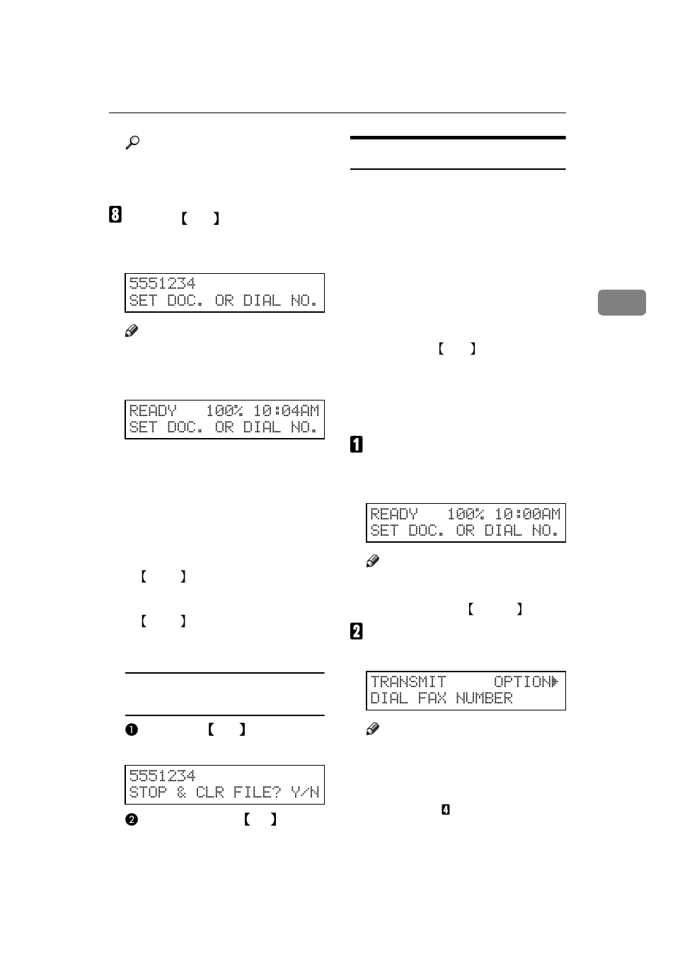Immediate transmission | Ricoh H545 User Manual | Page 31 / 194