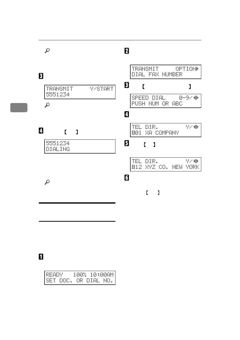 Dialing with the telephone directory | Ricoh H545 User Manual | Page 32 / 194
