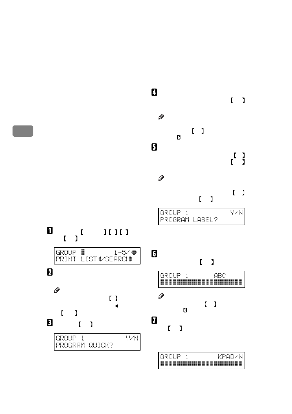 Eep.28, Storing & editing a, Group of fax numbers (function 33) | Ricoh H545 User Manual | Page 44 / 194