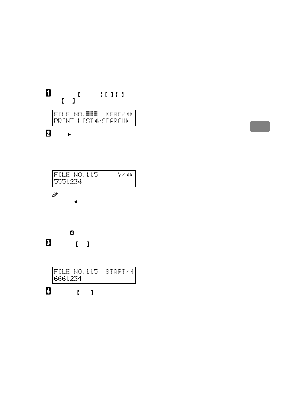 Printing a stored message (function 51), 3printing a stored message (function 51) | Ricoh H545 User Manual | Page 51 / 194
